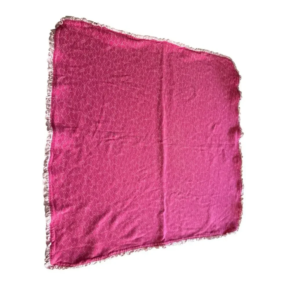 Child of Mine by Carter’s Pink Baby Blanket Satin Ruffle Elephant Security Lovey